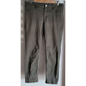 H&M Women's Jeans Size 33 Straight Olive Cotton Blend Casual